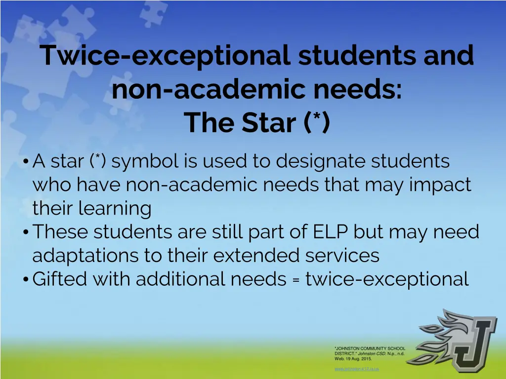 twice exceptional students and non academic needs