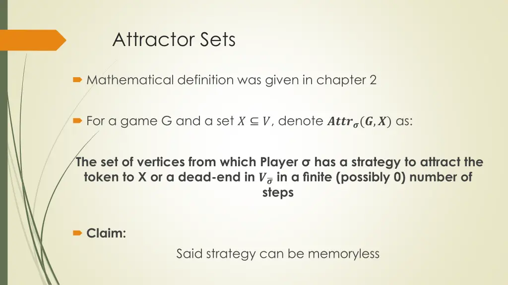 attractor sets