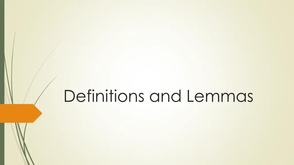 definitions and lemmas