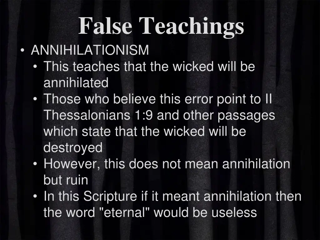 false teachings 10