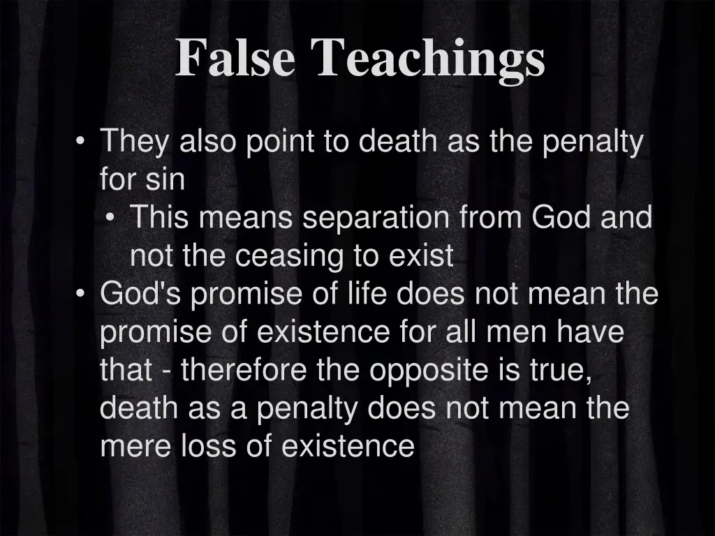 false teachings 11