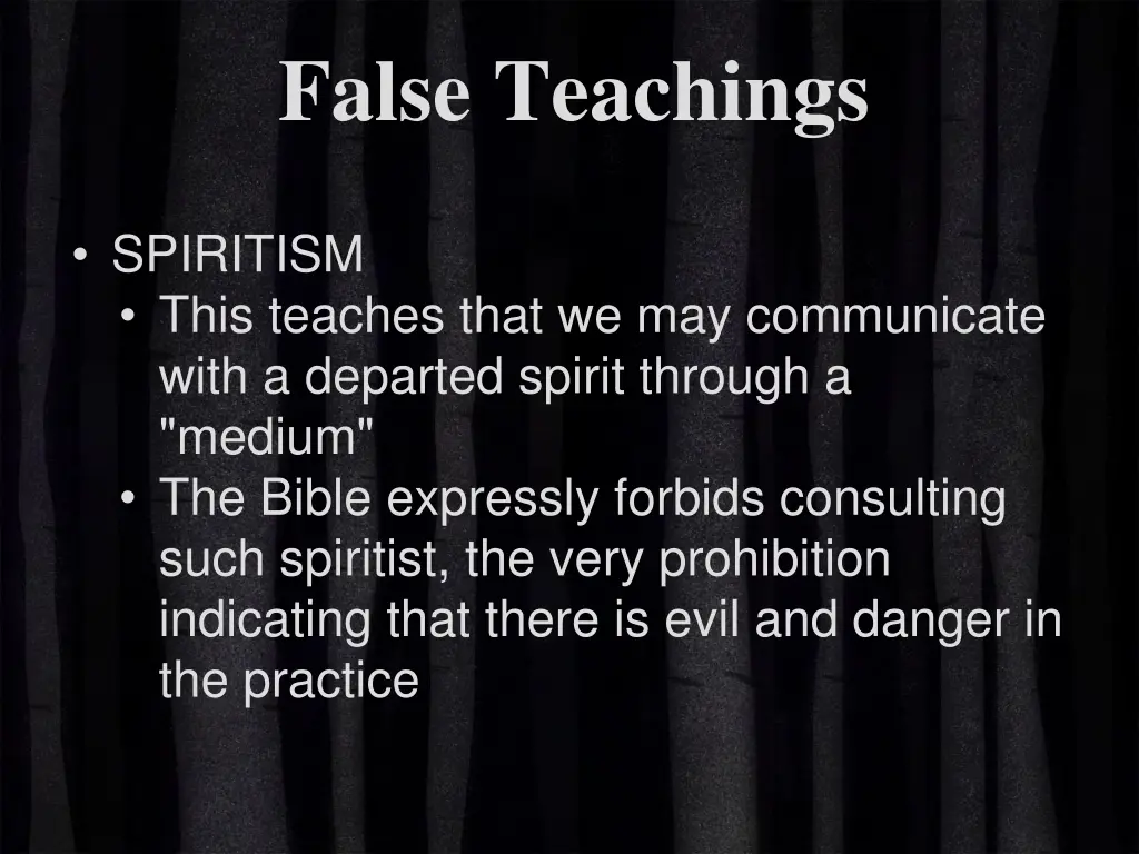 false teachings 2