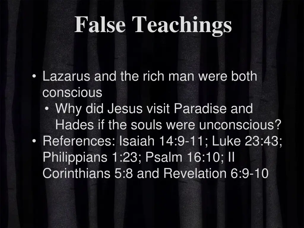 false teachings 5