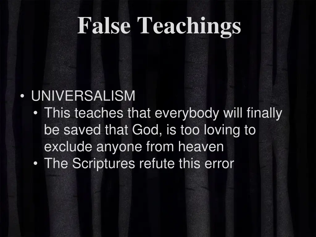 false teachings 6