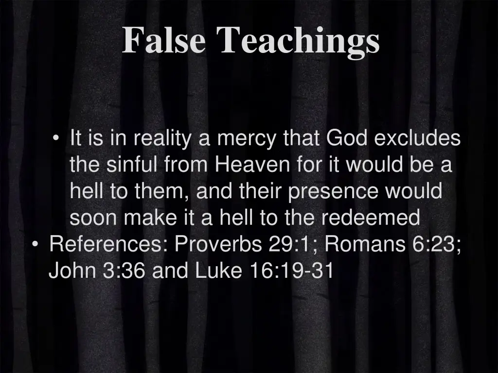 false teachings 7