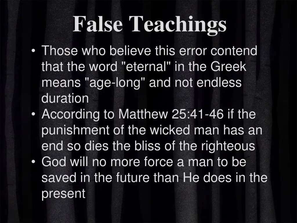 false teachings 9