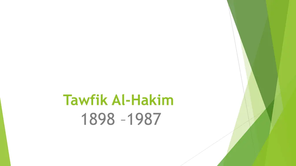 tawfik al hakim 1898 1987