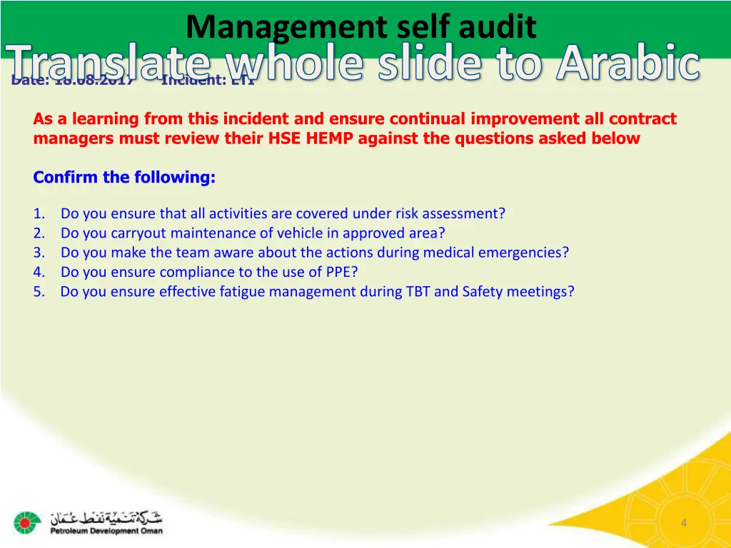 management self audit 1