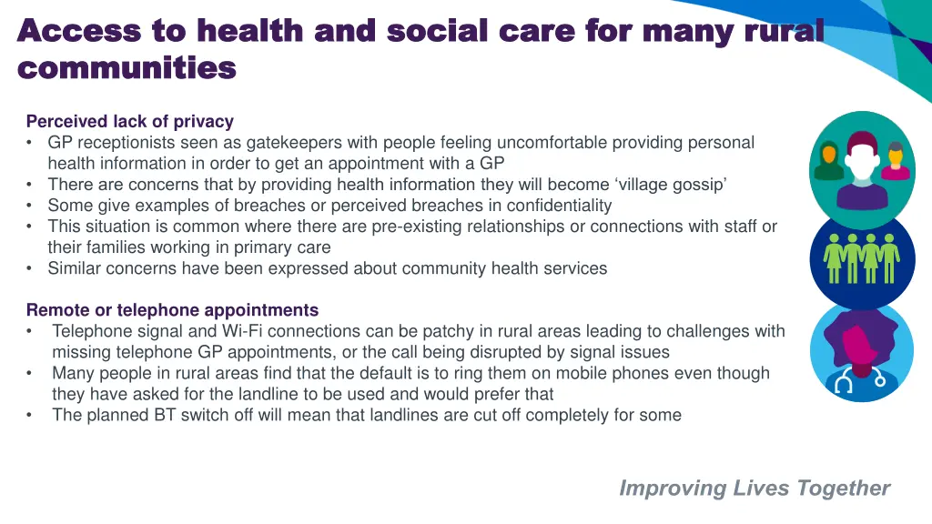 access to health and social care for many rural