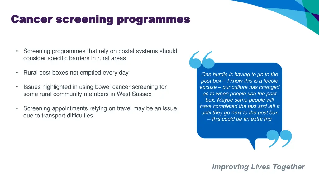 cancer screening programmes cancer screening