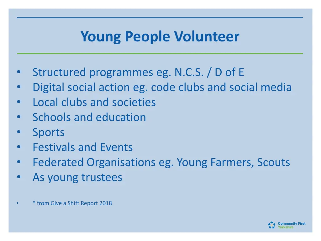 young people volunteer