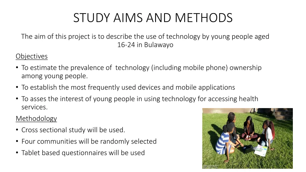 study aims and methods