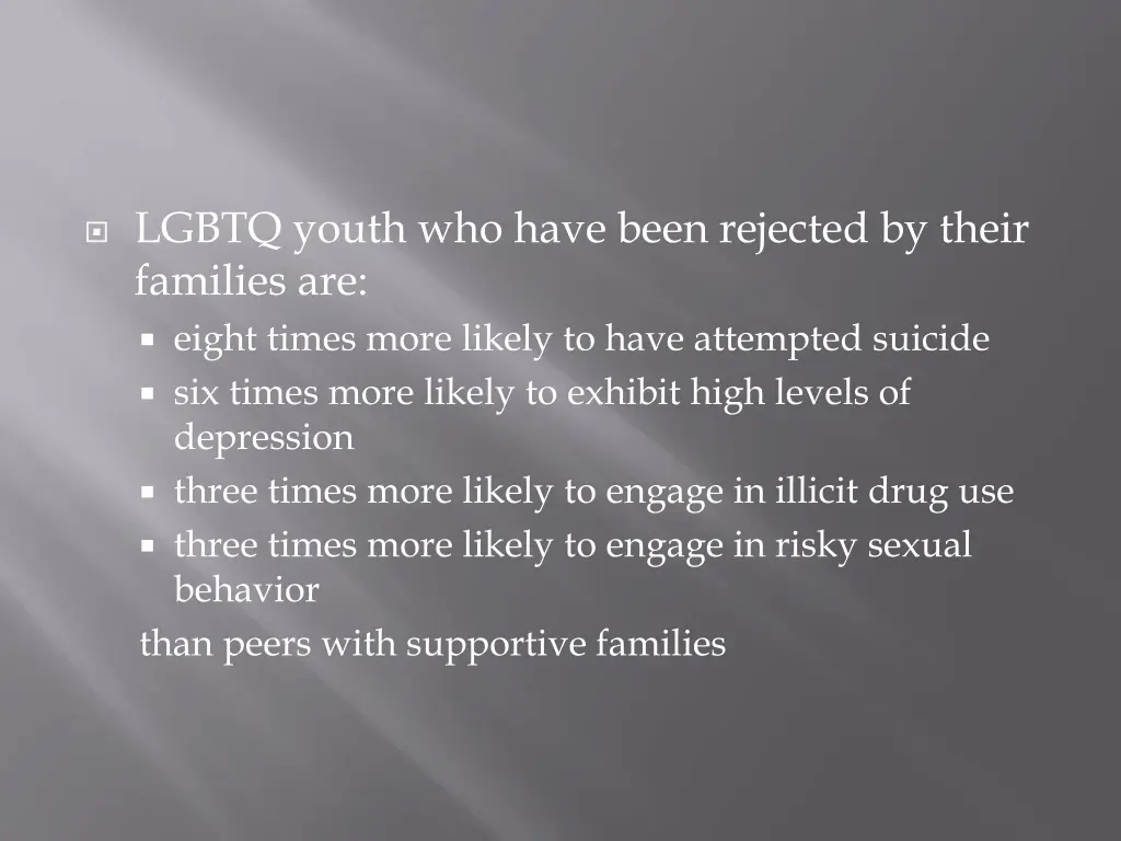 lgbtq youth who have been rejected by their