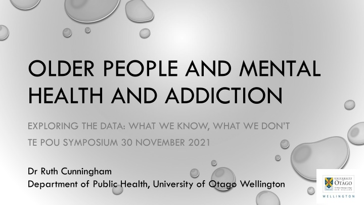 older people and mental health and addiction