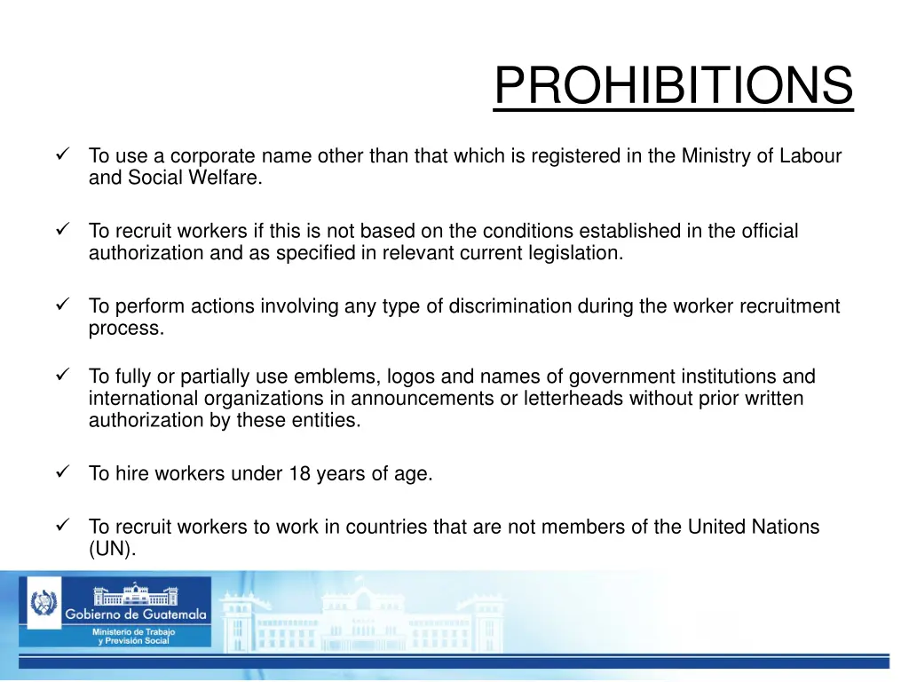 prohibitions 1