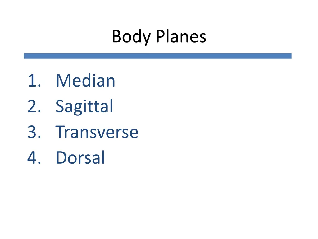 body planes 5