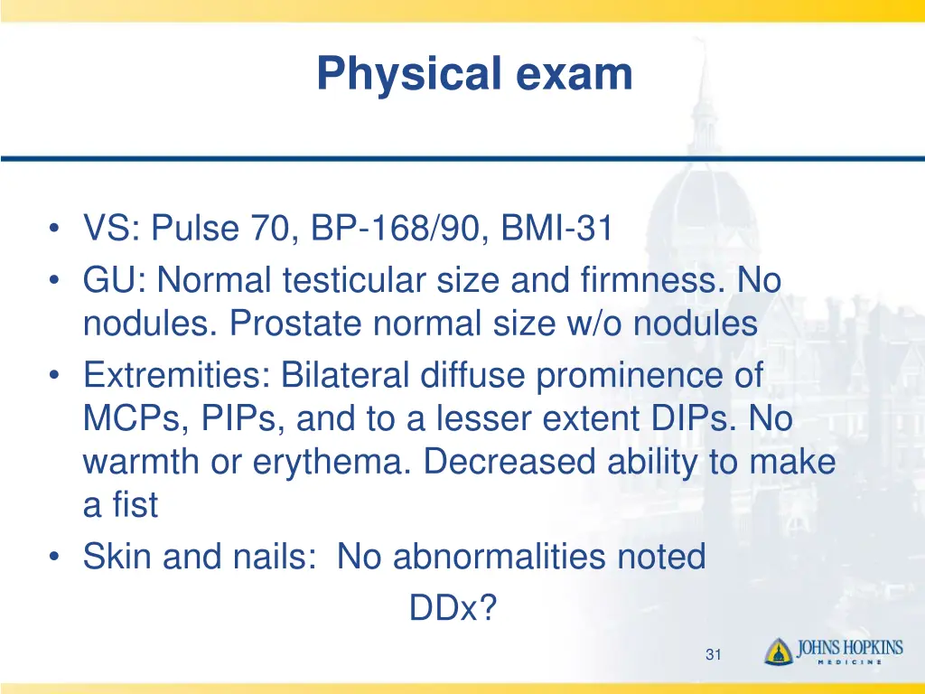 physical exam