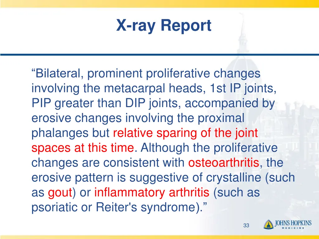 x ray report