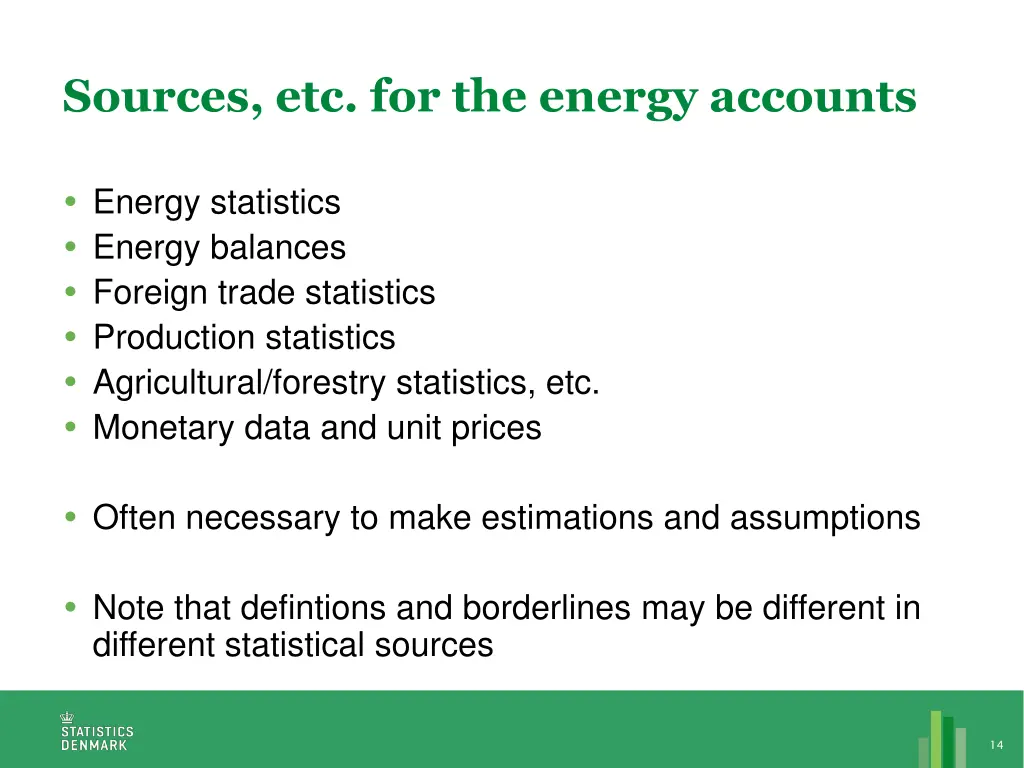 sources etc for the energy accounts