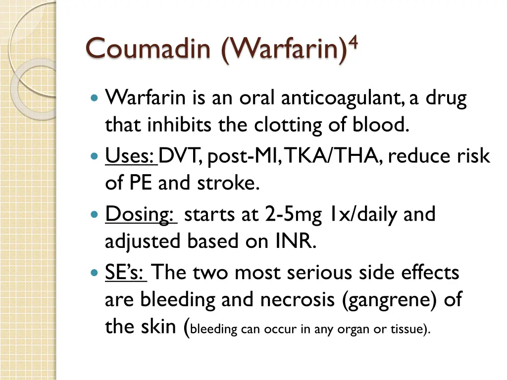 coumadin warfarin 4