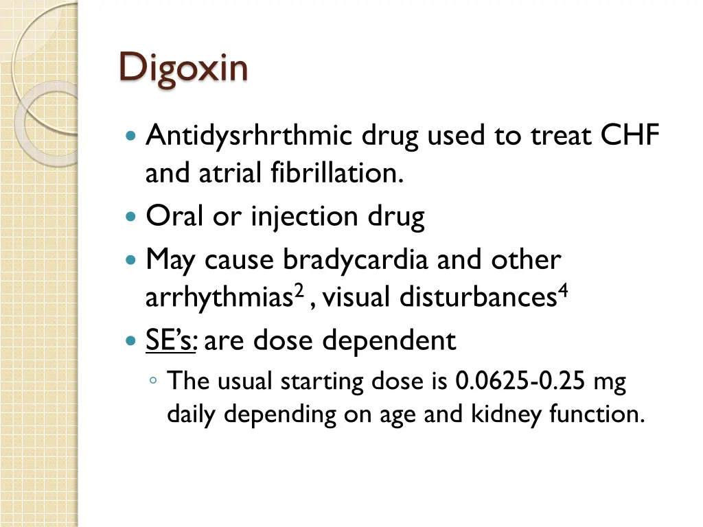 digoxin