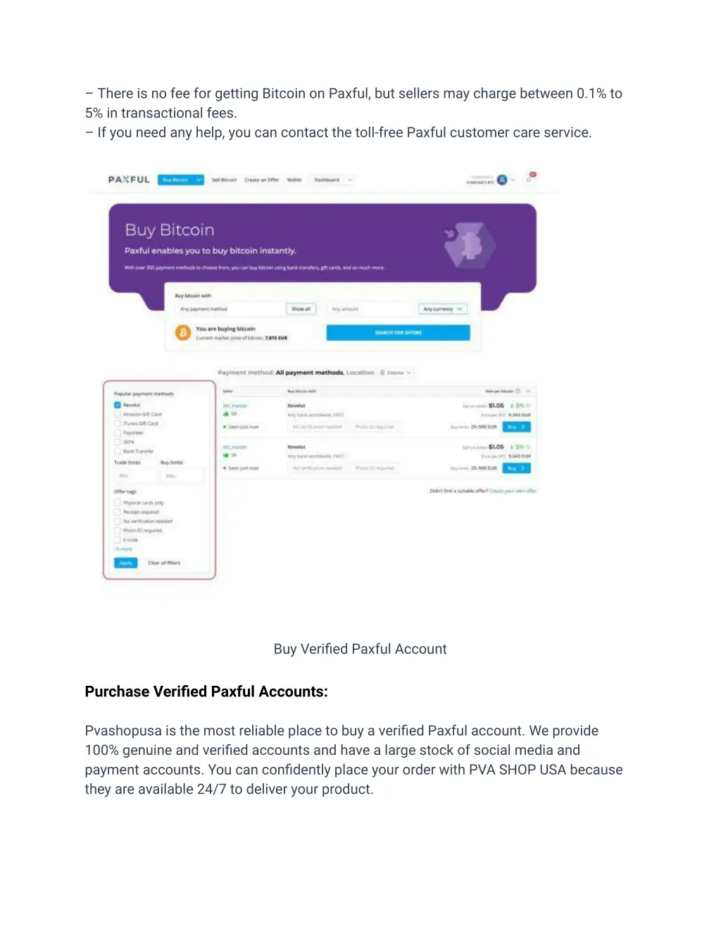 there is no fee for getting bitcoin on paxful