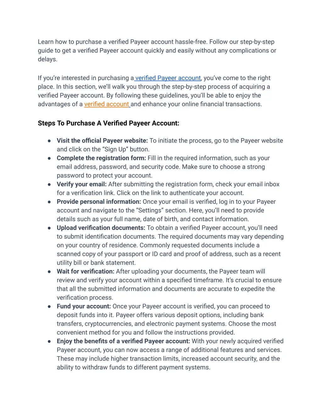 learn how to purchase a verified payeer account
