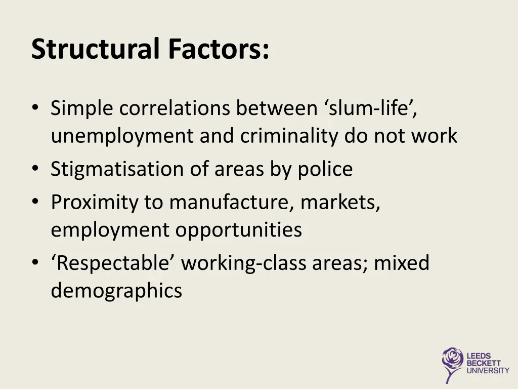 structural factors