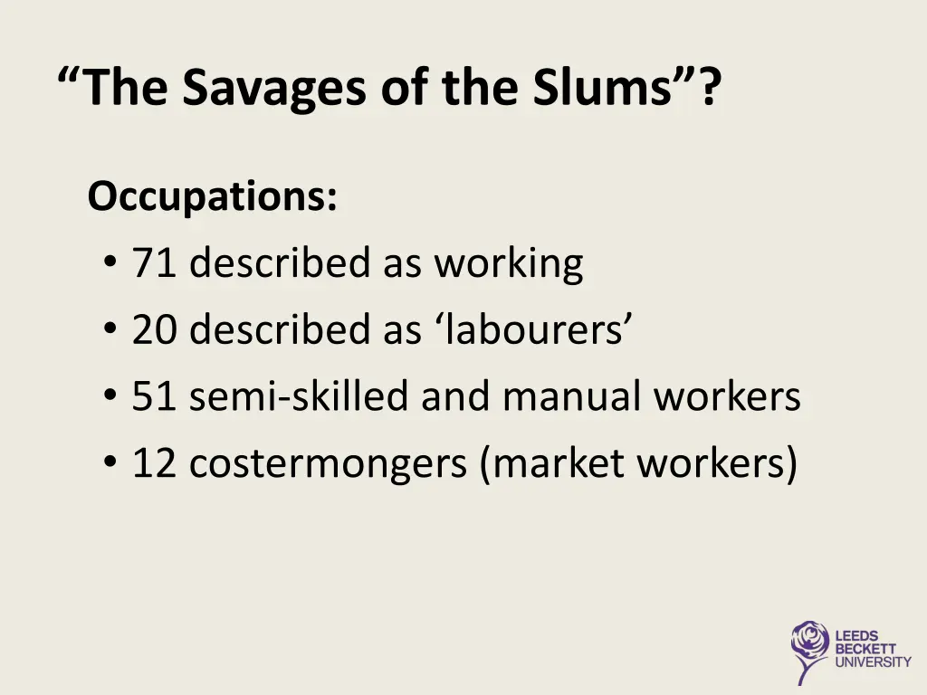 the savages of the slums