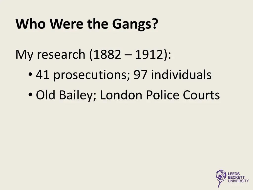 who were the gangs