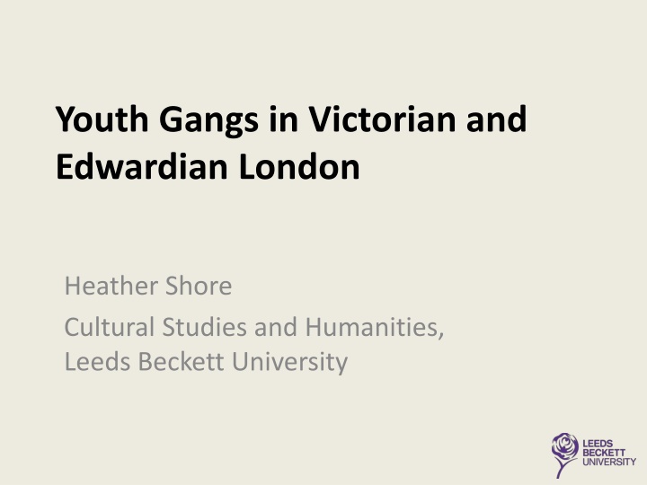 youth gangs in victorian and edwardian london