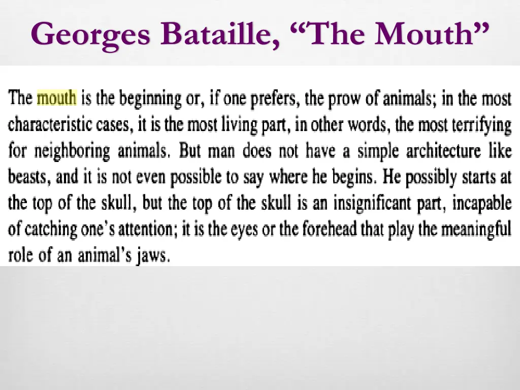 georges bataille the mouth