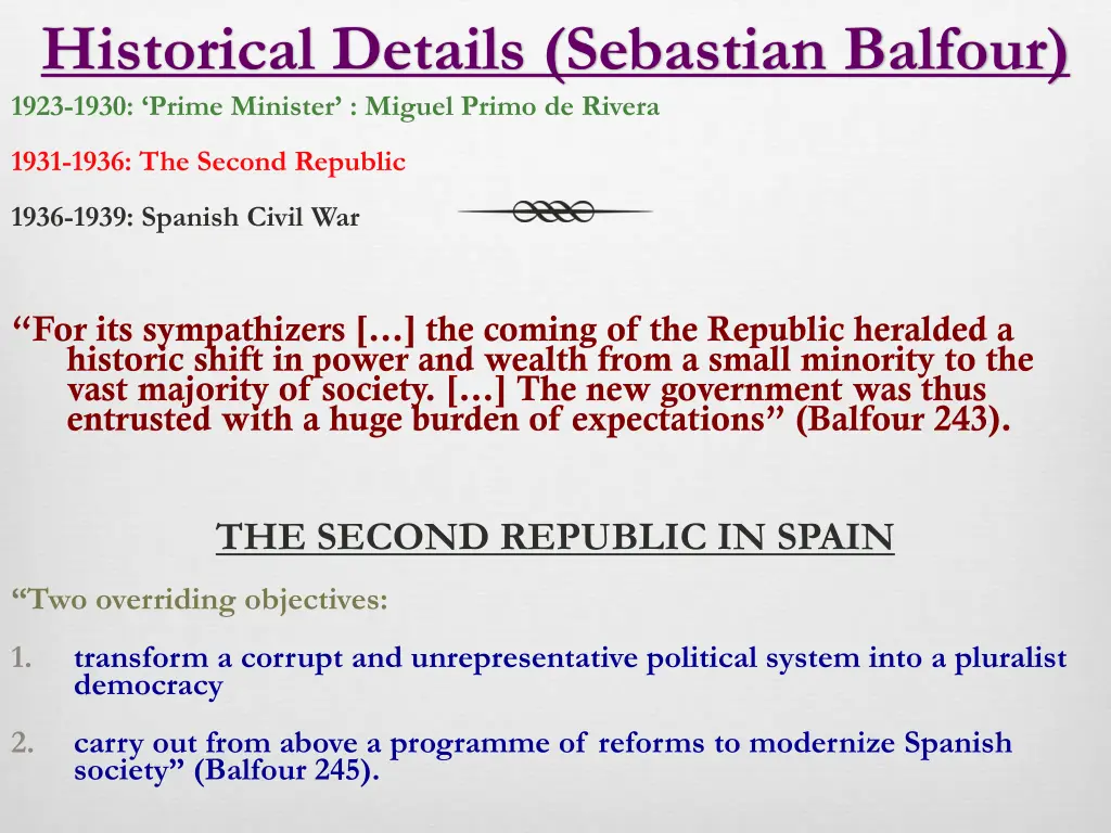 historical details sebastian balfour 1923 1930