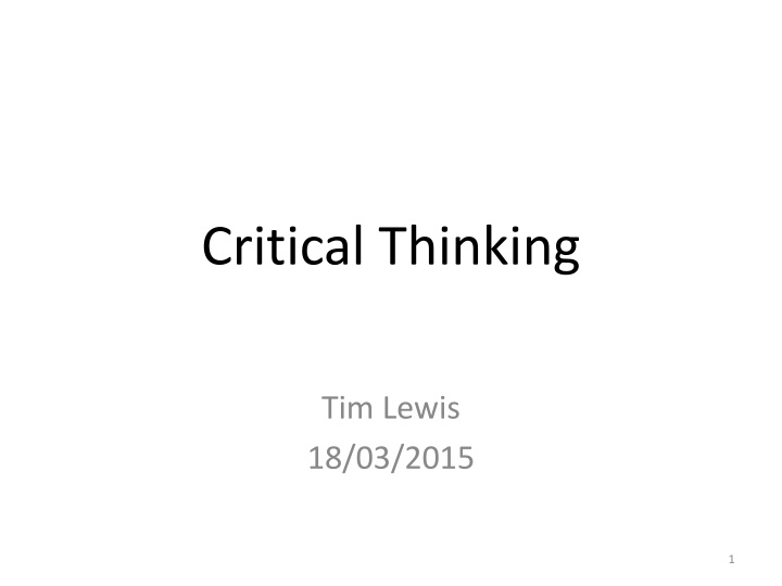 critical thinking