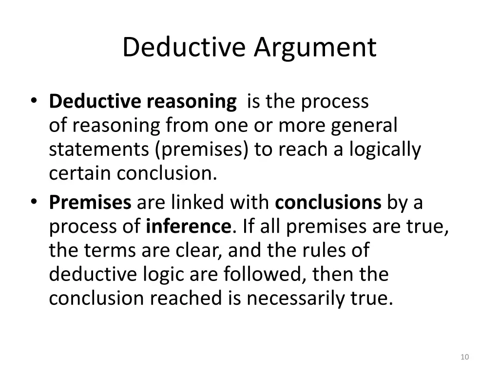 deductive argument