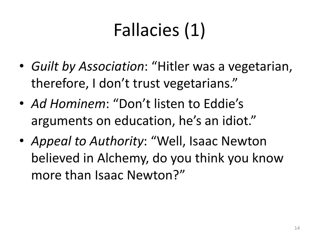 fallacies 1