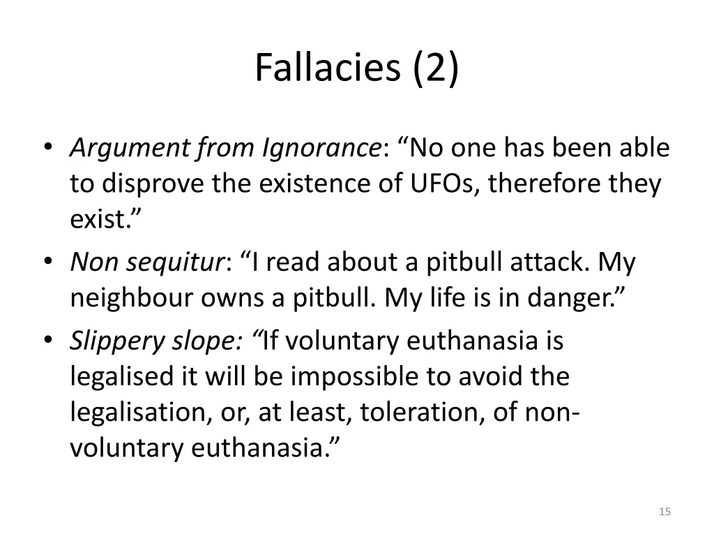 fallacies 2