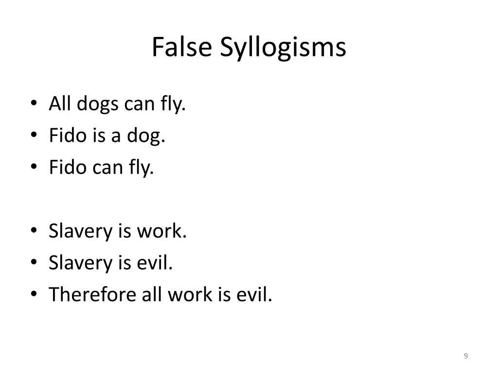 false syllogisms