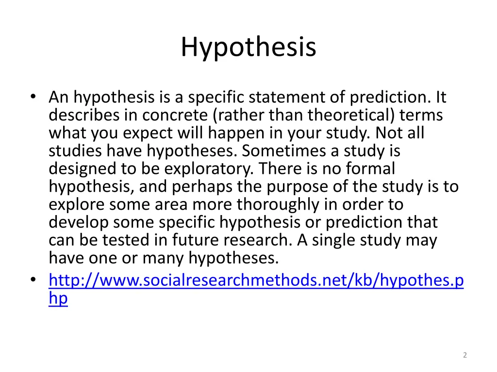 hypothesis