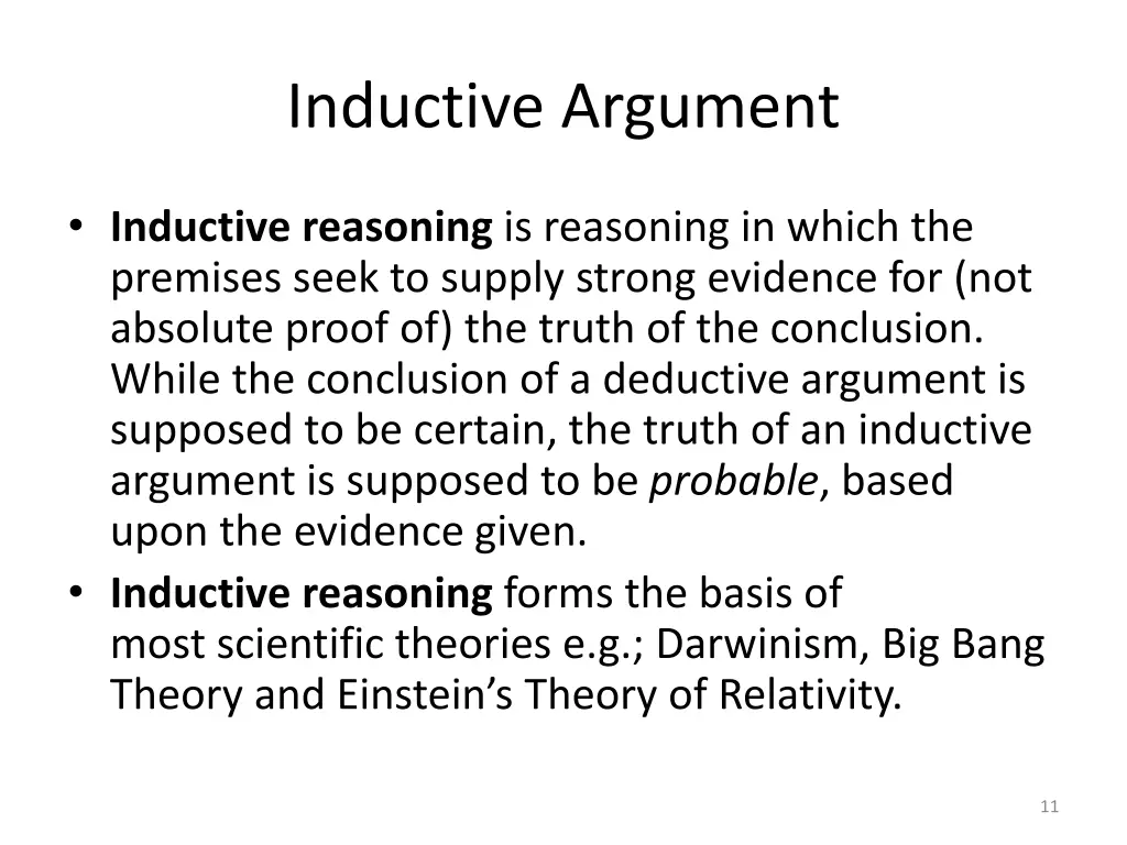 inductive argument