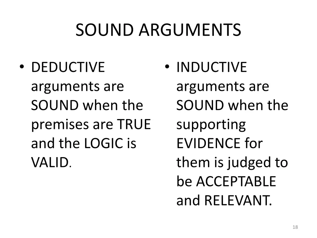 sound arguments