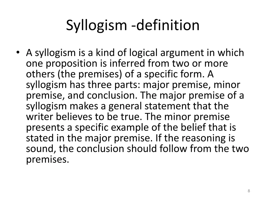 syllogism definition