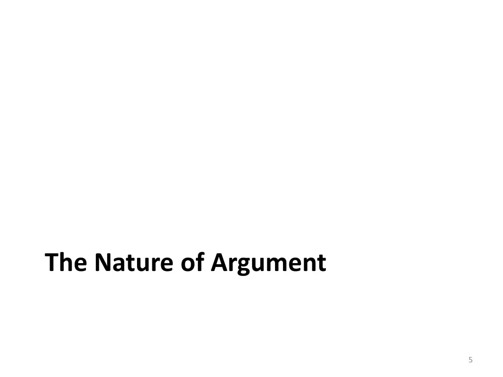 the nature of argument