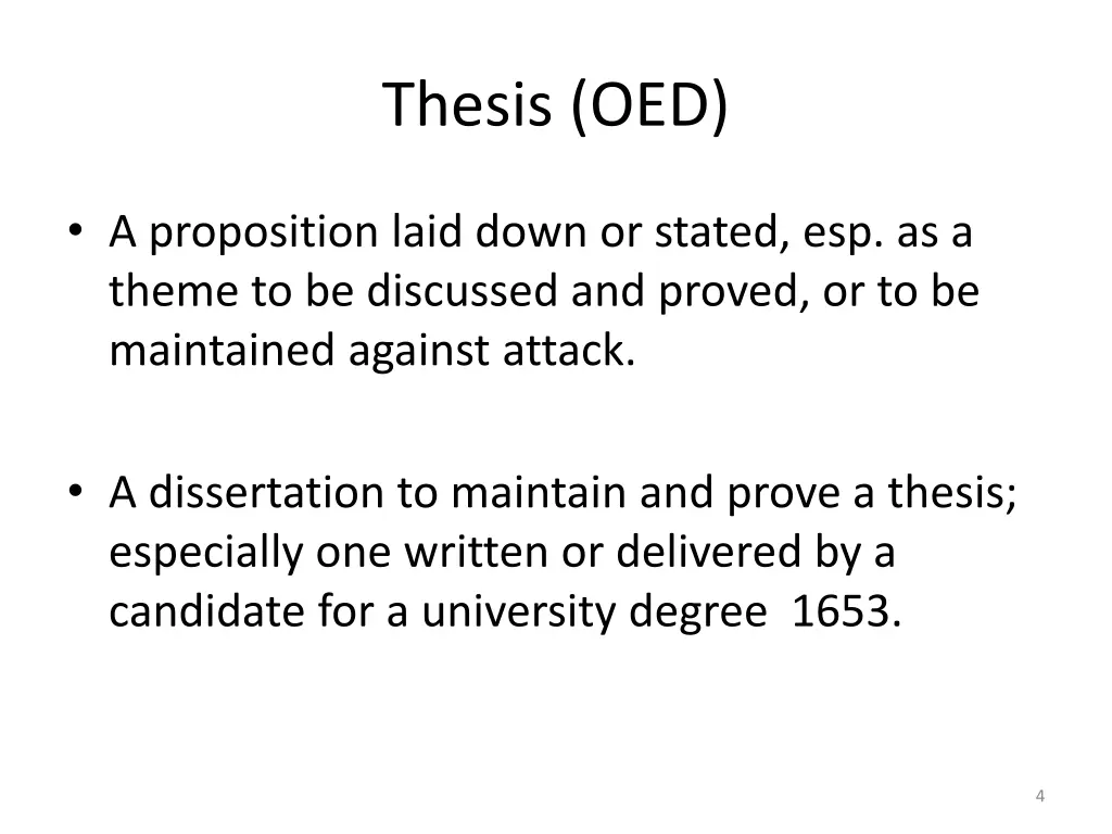 thesis oed