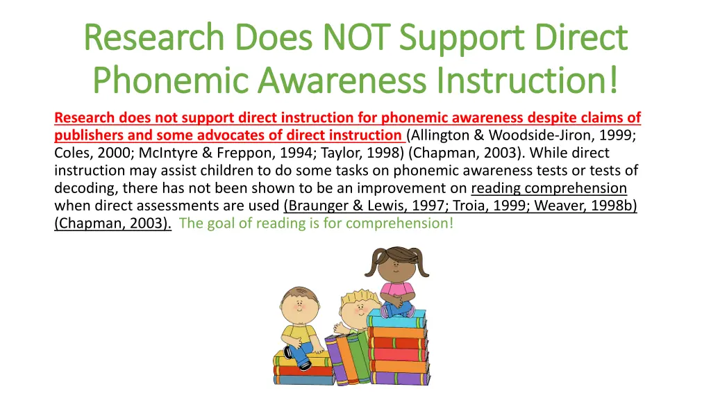 research does not support direct research does