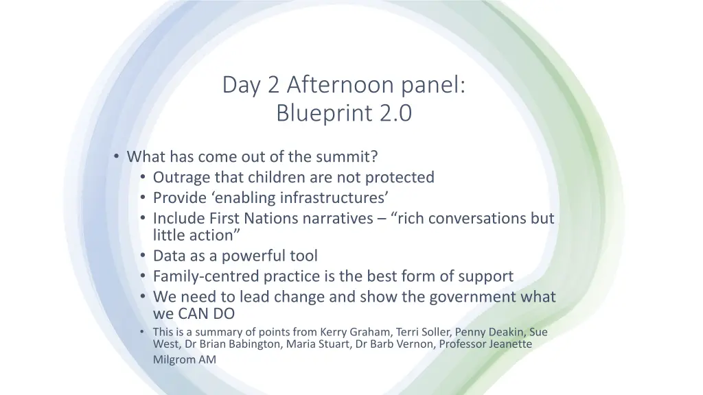 day 2 afternoon panel blueprint 2 0