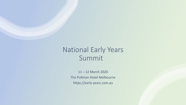 national early years summit