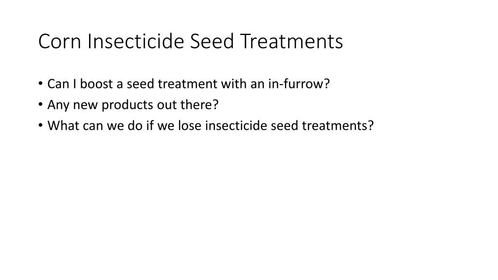 corn insecticide seed treatments