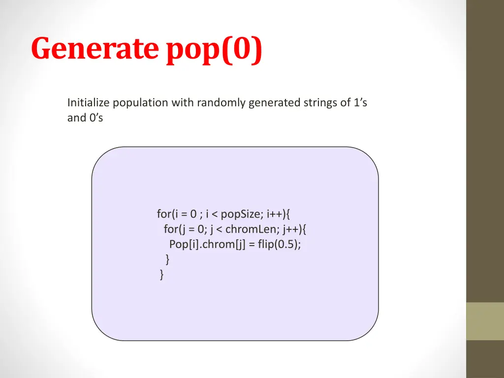 generate pop 0