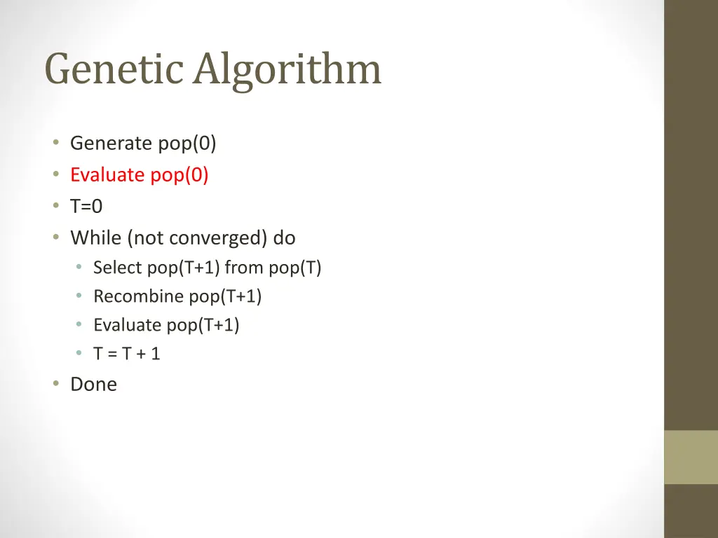genetic algorithm